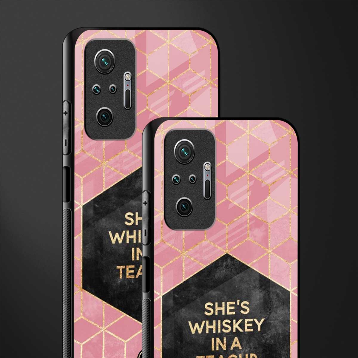 whiskey in a teacup glass case for redmi note 10 pro max image-2
