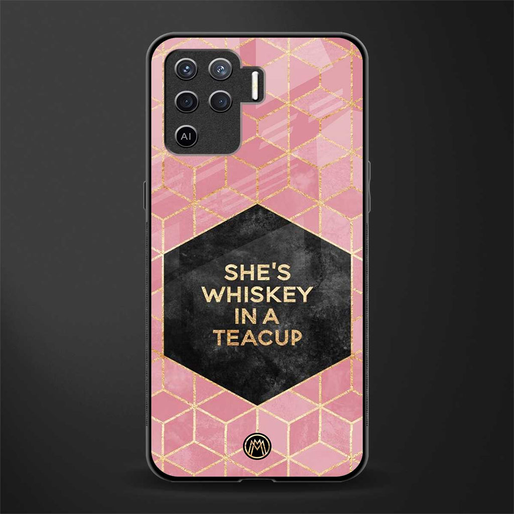 whiskey in a teacup glass case for oppo f19 pro image