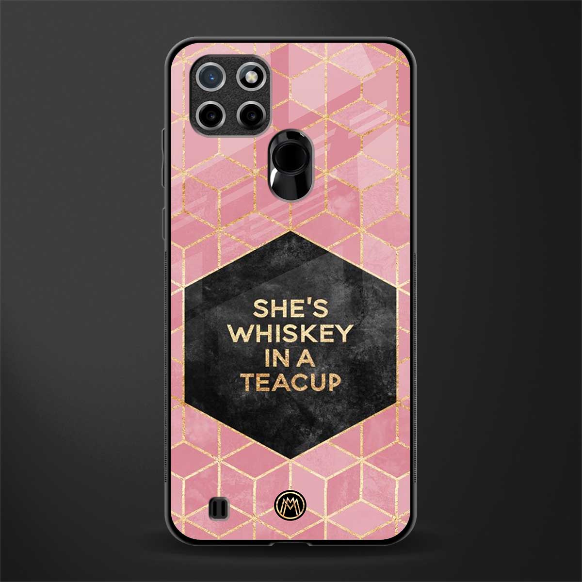 whiskey in a teacup glass case for realme c21 image
