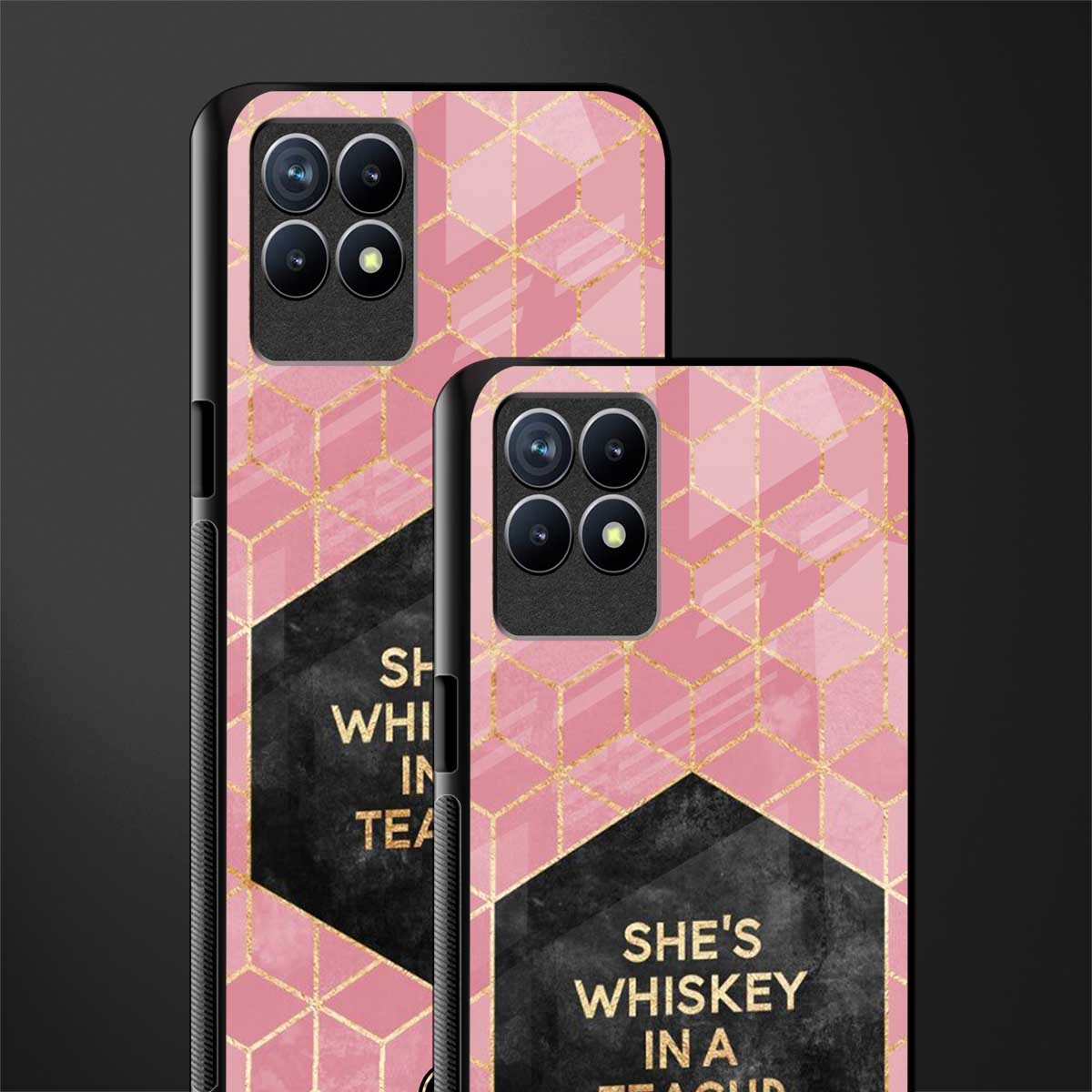 whiskey in a teacup glass case for realme 8i image-2