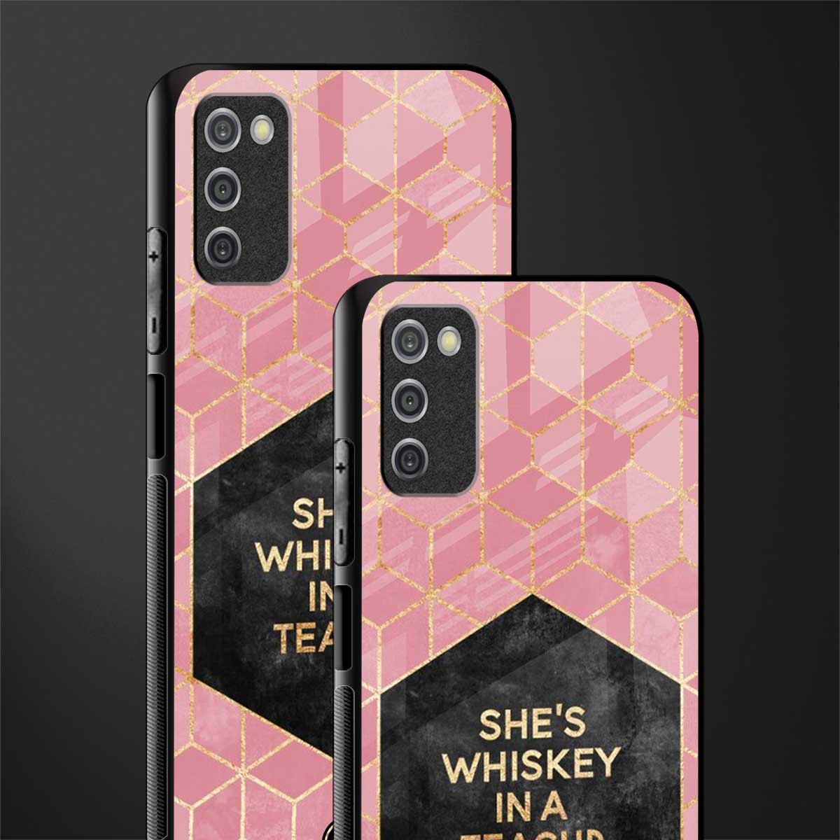 whiskey in a teacup glass case for samsung galaxy a03s image-2