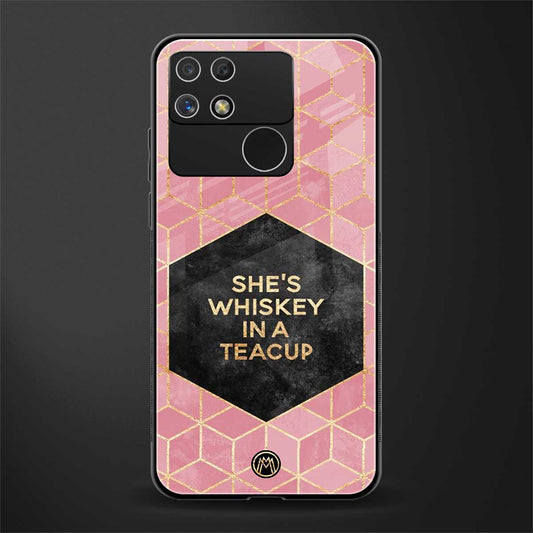 whiskey in a teacup back phone cover | glass case for realme narzo 50a