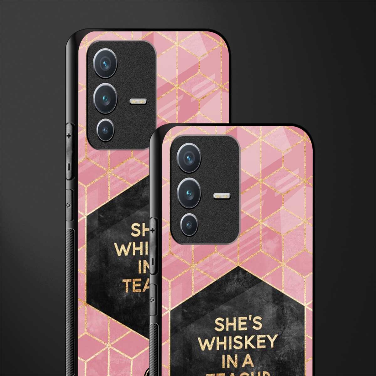 whiskey in a teacup glass case for vivo v23 5g image-2