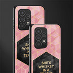 whiskey in a teacup back phone cover | glass case for samsung galaxy a73 5g