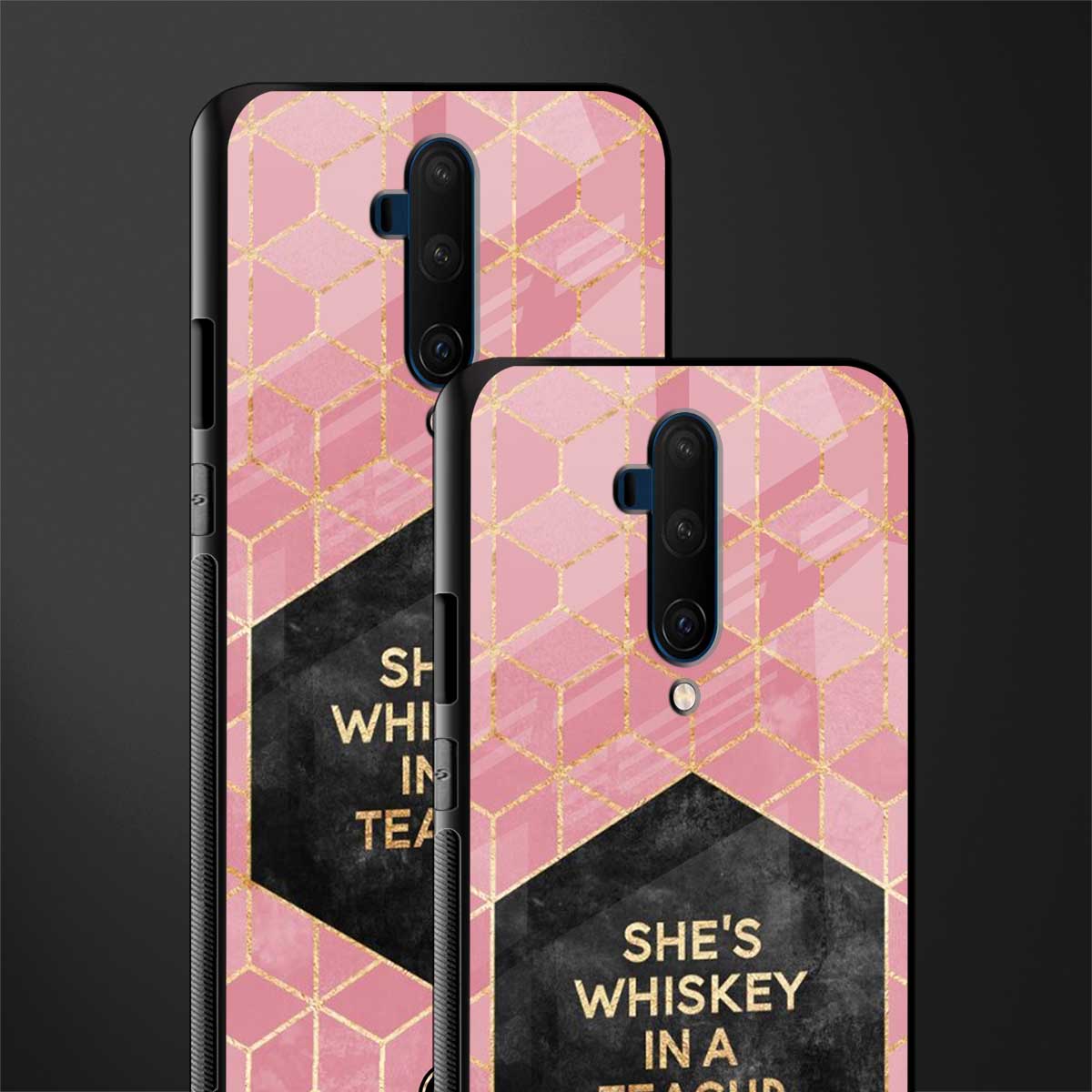 whiskey in a teacup glass case for oneplus 7t pro image-2
