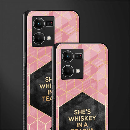 whiskey in a teacup back phone cover | glass case for oppo f21 pro 4g