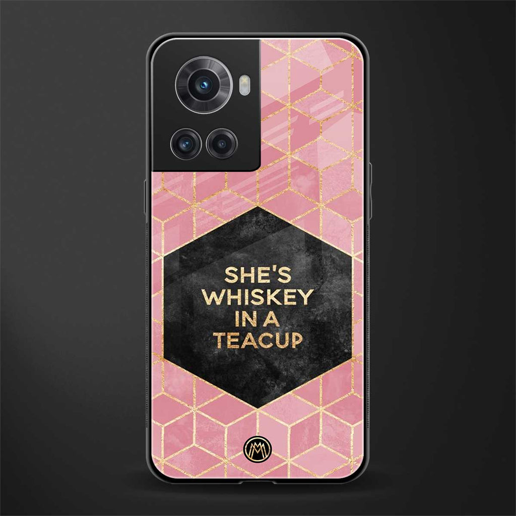 whiskey in a teacup back phone cover | glass case for oneplus 10r 5g