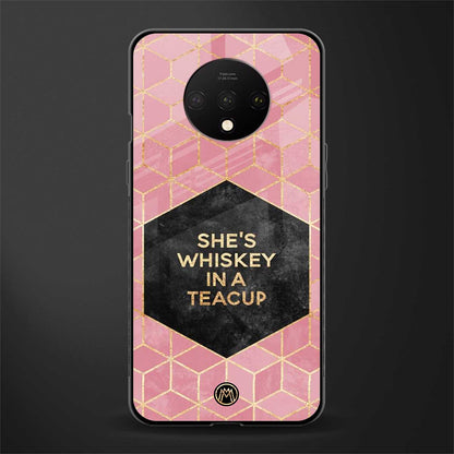 whiskey in a teacup glass case for oneplus 7t image