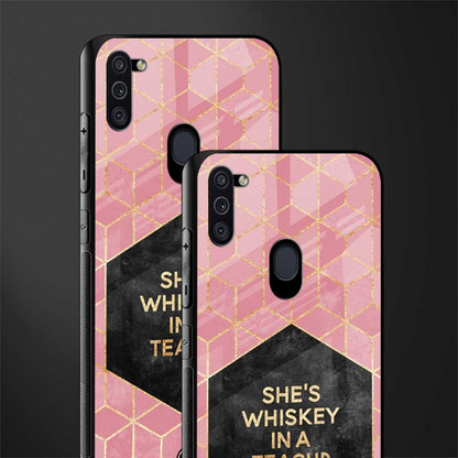 whiskey in a teacup glass case for samsung galaxy m11 image-2