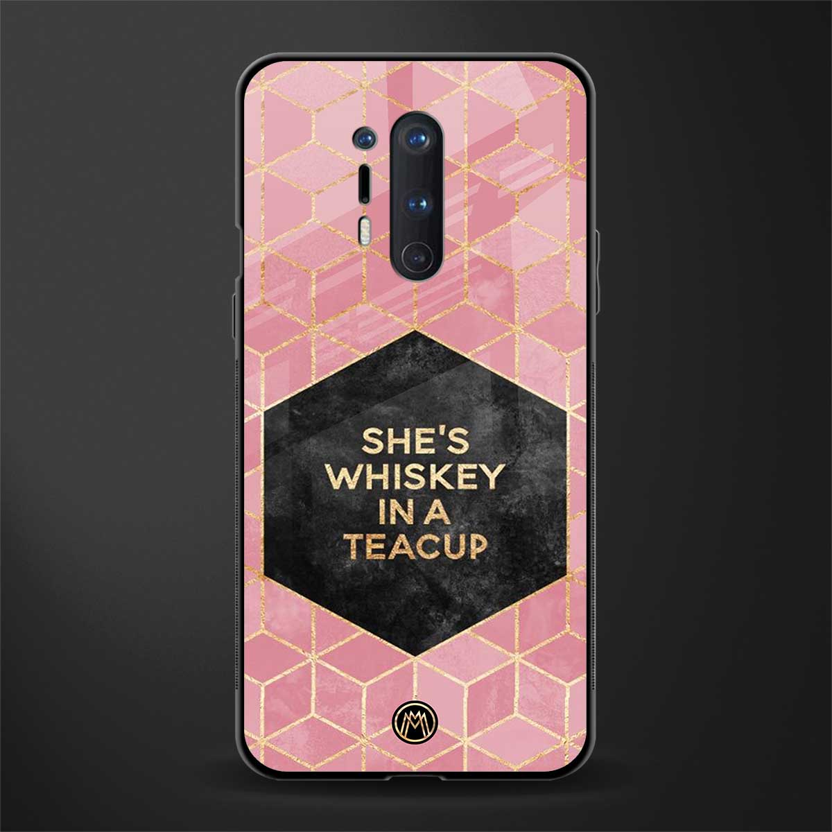 whiskey in a teacup glass case for oneplus 8 pro image