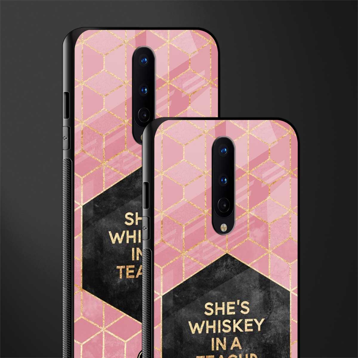 whiskey in a teacup glass case for oneplus 8 image-2