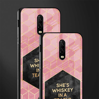 whiskey in a teacup glass case for oneplus 6t image-2