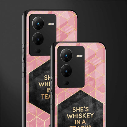 whiskey in a teacup back phone cover | glass case for vivo v25 pro 5g