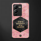 whiskey in a teacup back phone cover | glass case for vivo v25 pro 5g