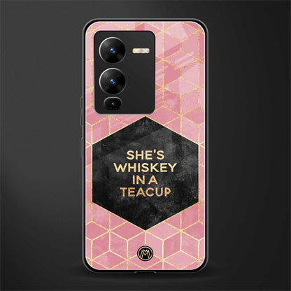 whiskey in a teacup back phone cover | glass case for vivo v25 pro 5g