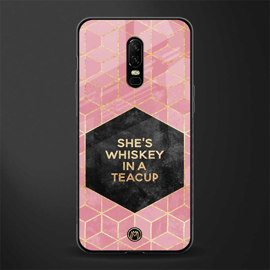 whiskey in a teacup glass case for oneplus 6 image