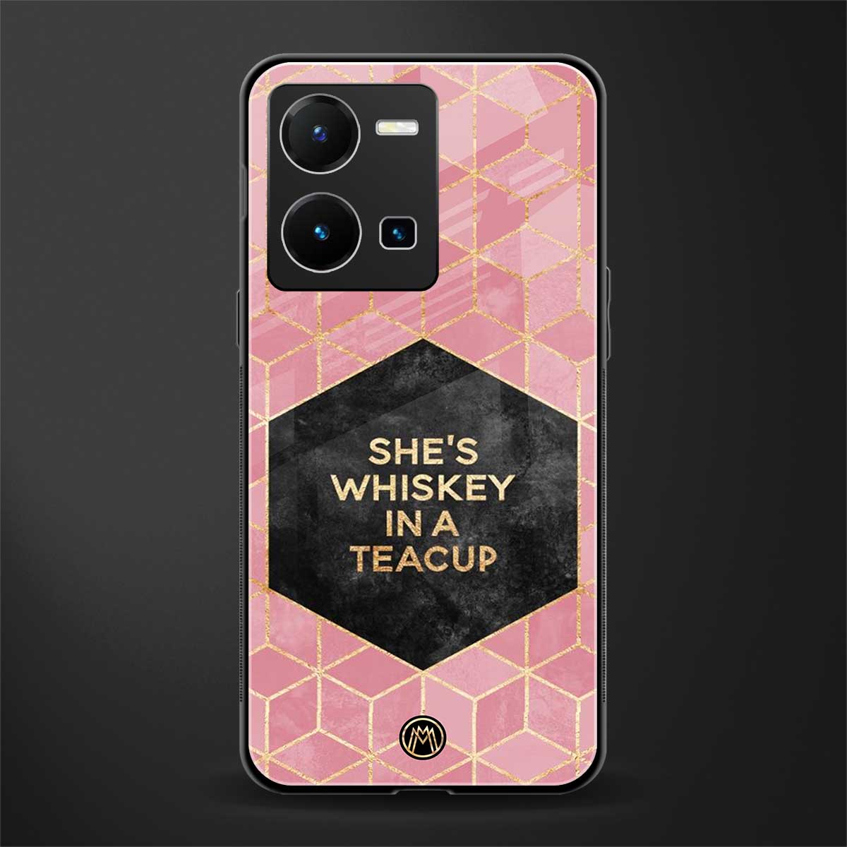 whiskey in a teacup back phone cover | glass case for vivo y35 4g