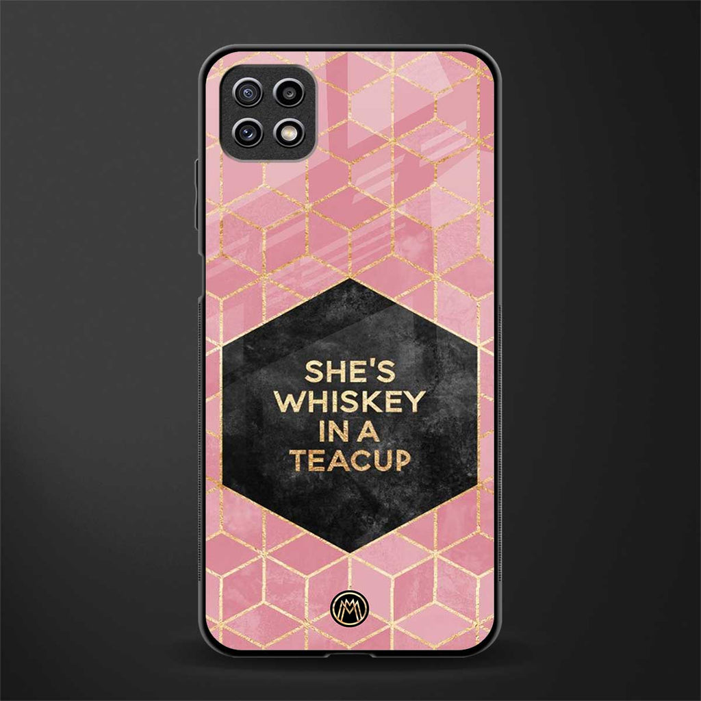 whiskey in a teacup back phone cover | glass case for samsung galaxy f42