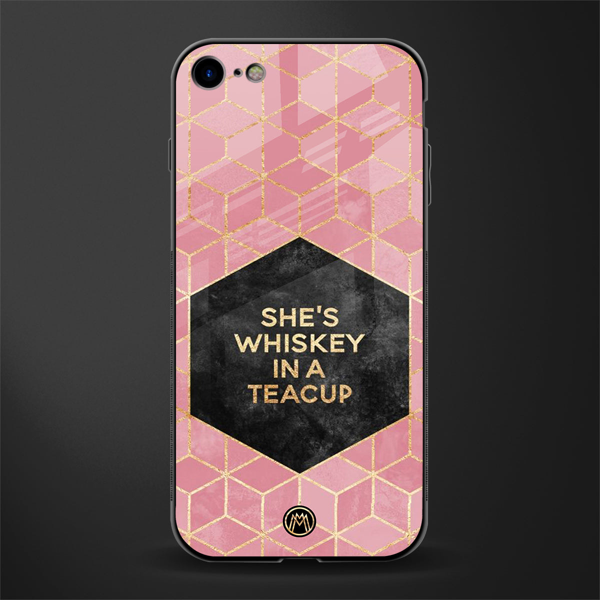 whiskey in a teacup glass case for iphone se 2020 image