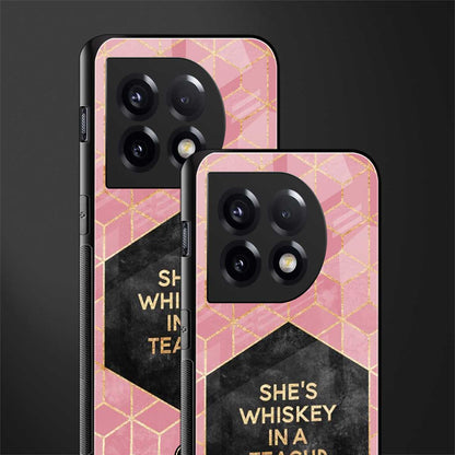 whiskey in a teacup back phone cover | glass case for oneplus 11