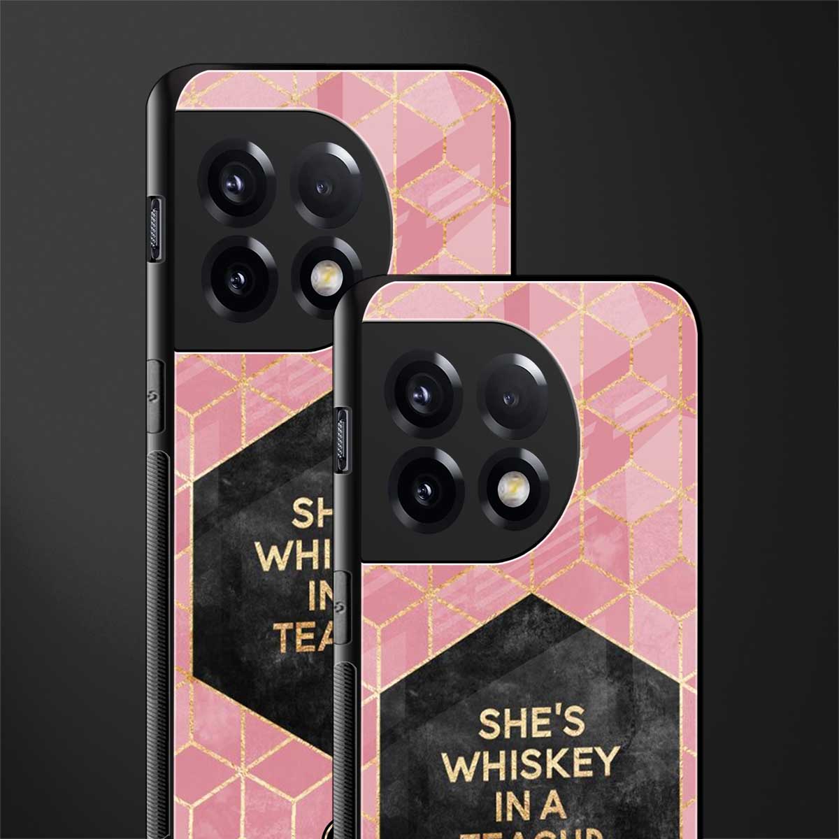 whiskey in a teacup back phone cover | glass case for oneplus 11r
