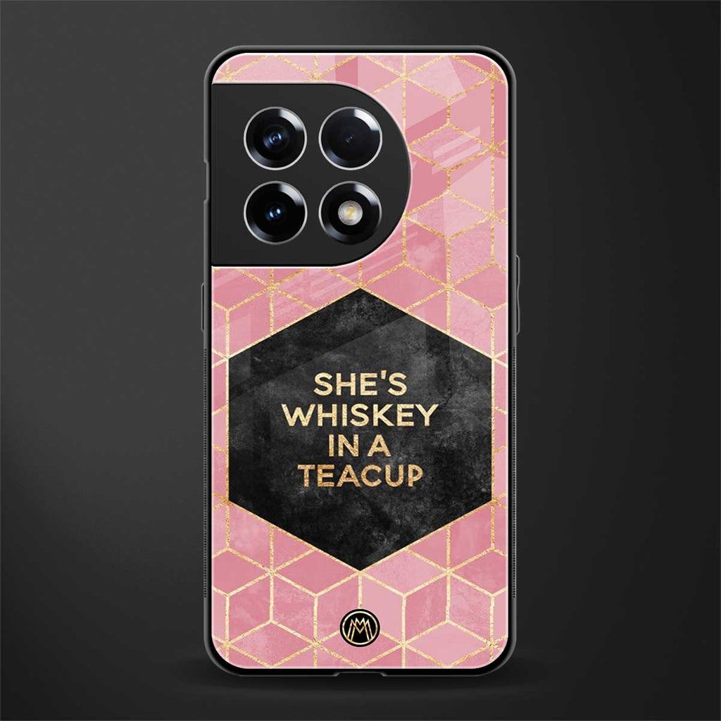 whiskey in a teacup back phone cover | glass case for oneplus 11r