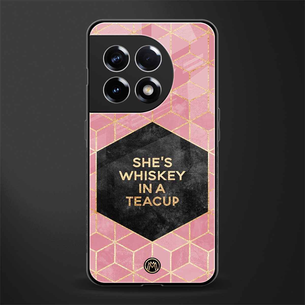 whiskey in a teacup back phone cover | glass case for oneplus 11r