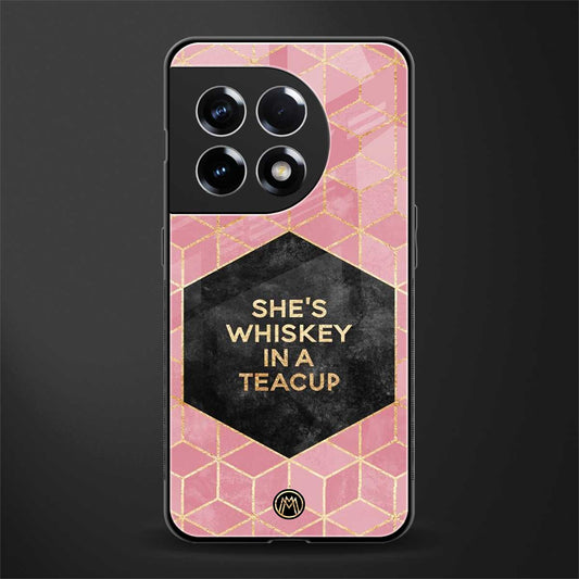 whiskey in a teacup back phone cover | glass case for oneplus 11r