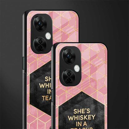 whiskey in a teacup back phone cover | glass case for oneplus nord ce 3 lite