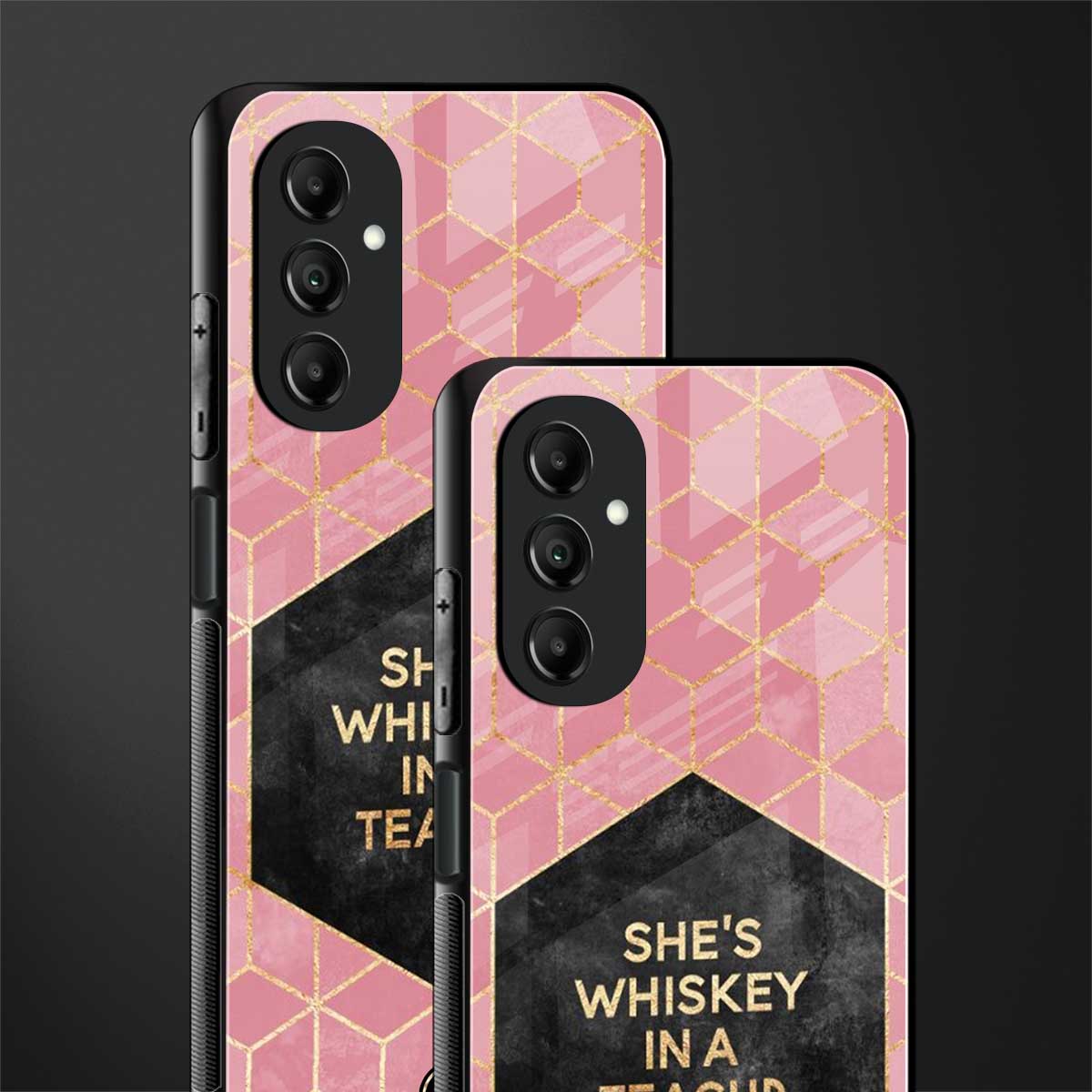 whiskey in a teacup back phone cover | glass case for samsung galaxy a14 5g