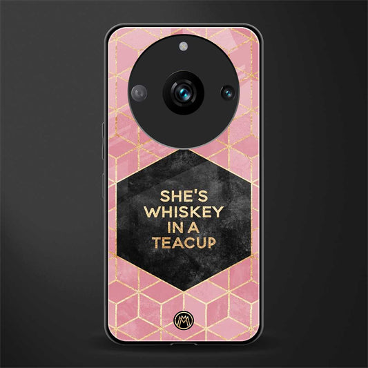 whiskey in a teacup back phone cover | glass case for realme 11 pro 5g