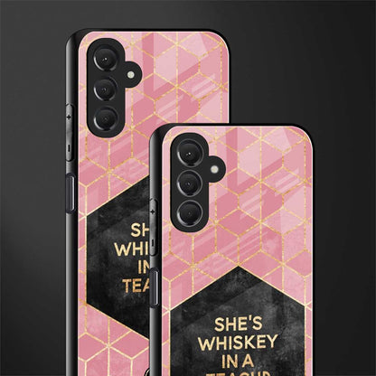 whiskey in a teacup back phone cover | glass case for samsun galaxy a24 4g