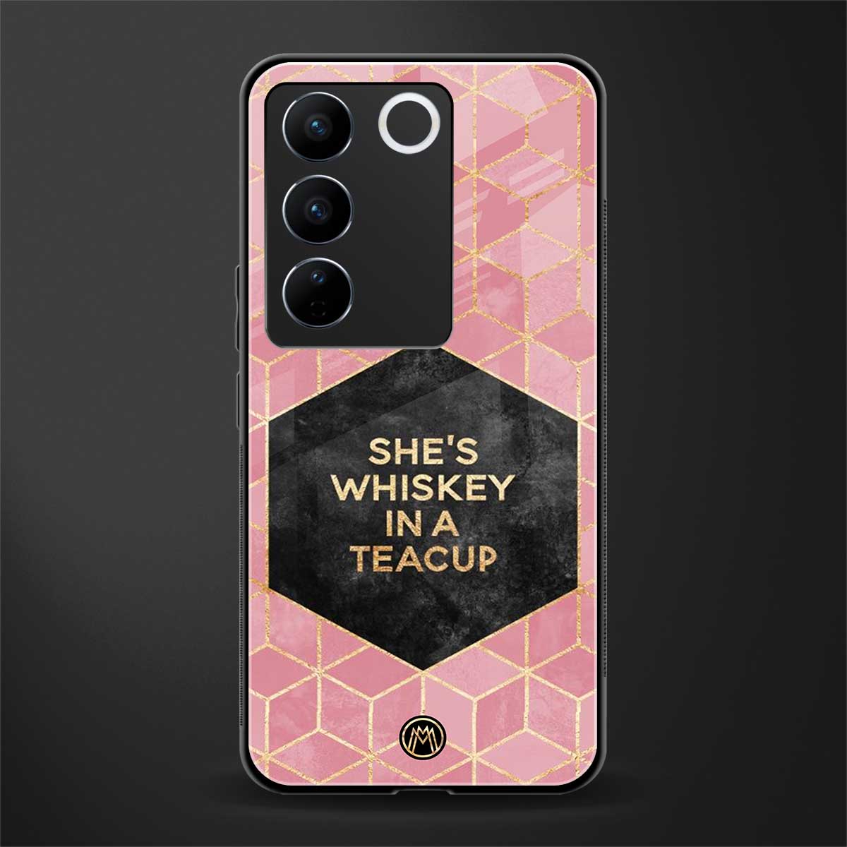 whiskey in a teacup back phone cover | glass case for vivo v27 pro 5g