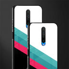 white green red pattern stripes glass case for poco x2 image-2
