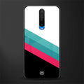 white green red pattern stripes glass case for poco x2 image