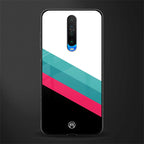 white green red pattern stripes glass case for poco x2 image