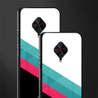 white green red pattern stripes glass case for vivo s1 pro image-2