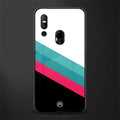 white green red pattern stripes glass case for vivo v15 image