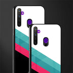 white green red pattern stripes glass case for realme 5 image-2