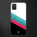 white green red pattern stripes glass case for samsung galaxy a51 image