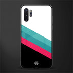 white green red pattern stripes glass case for samsung galaxy note 10 plus image
