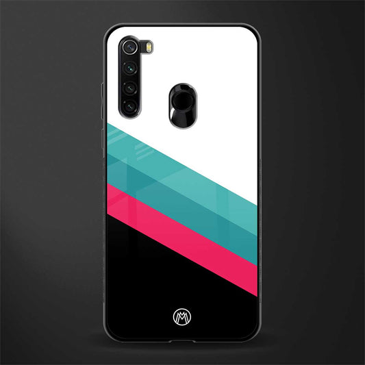 white green red pattern stripes glass case for redmi note 8 image