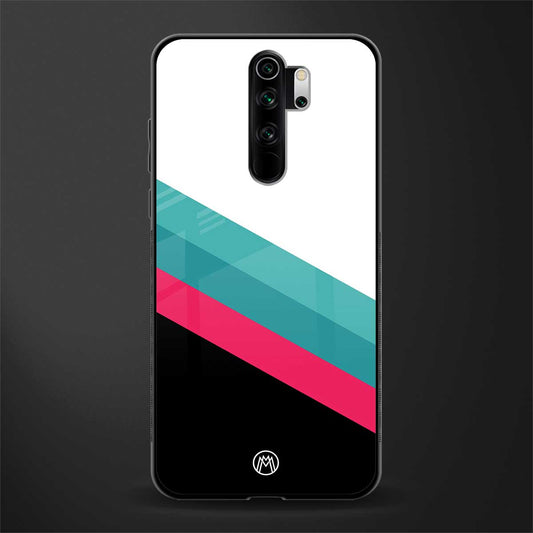 white green red pattern stripes glass case for redmi note 8 pro image