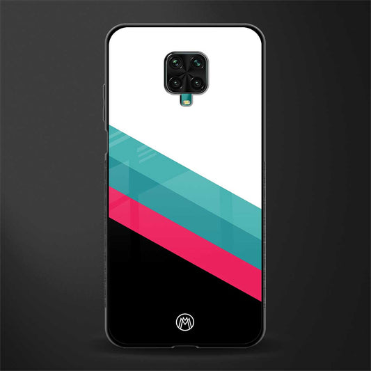 white green red pattern stripes glass case for redmi note 9 pro max image