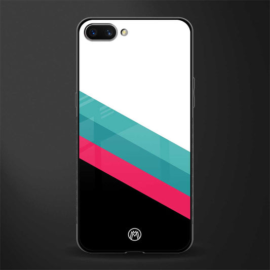 white green red pattern stripes glass case for realme c1 image