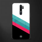 white green red pattern stripes glass case for oppo a9 2020 image
