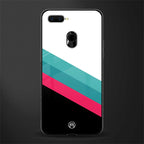 white green red pattern stripes glass case for oppo a7 image