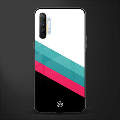 white green red pattern stripes glass case for realme x2 image