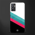 white green red pattern stripes glass case for vivo v23e image