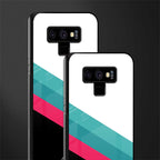 white green red pattern stripes glass case for samsung galaxy note 9 image-2